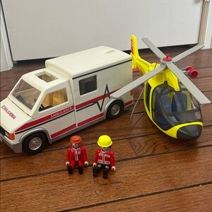 Playmobil Ambulance Helicopter and Figures